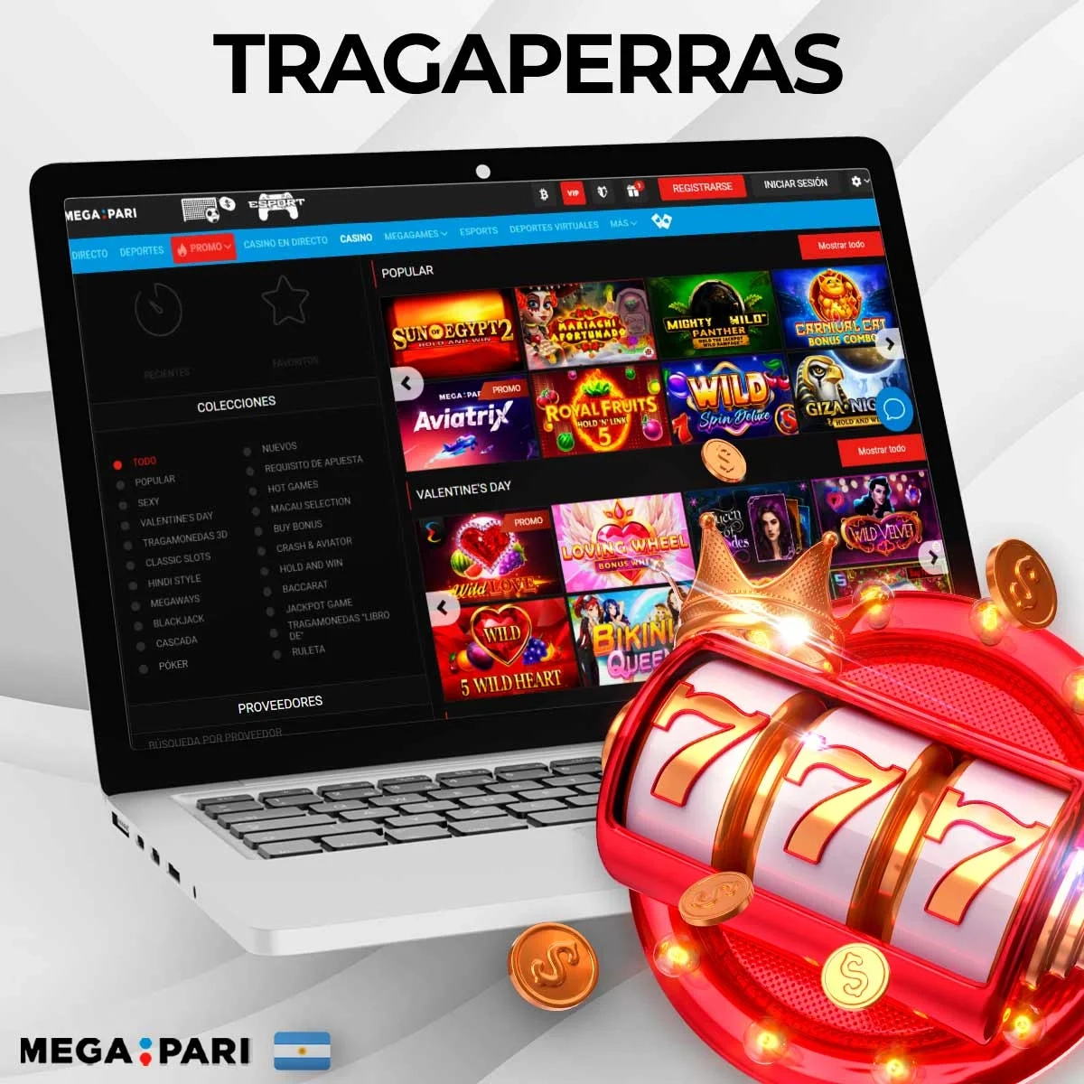 Tragaperras en Megapari